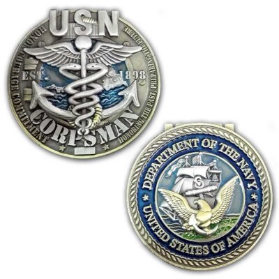 US Navy Corpsman Rate Challenge Coin
