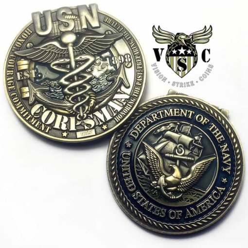US Navy Corpsman Rate Challenge Coin