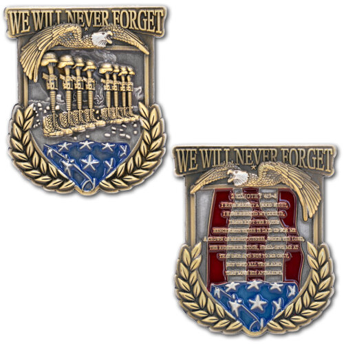We Will Never Forget Military Memorial Coin