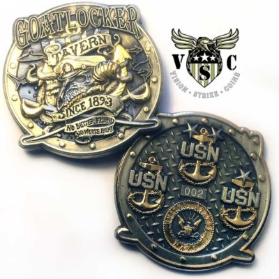 US Navy Chief Goat Locker Tavern Challenge Coin