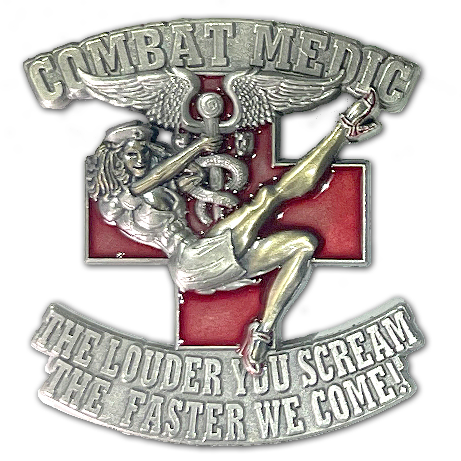 Army Combat Medic 68 Whiskey Pin Up Girl Collectible Challenge Coin - Image 3