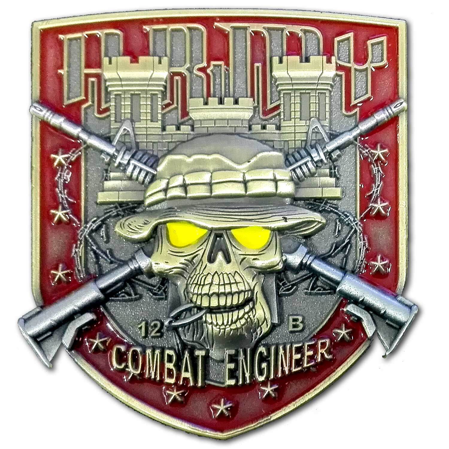 Combat Engineer 12 Bravo US Army MOS Collectible Challenge Coin