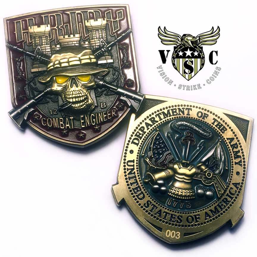554th US Army Training Soldiers Lead Engineer Regiment Challenge coin 