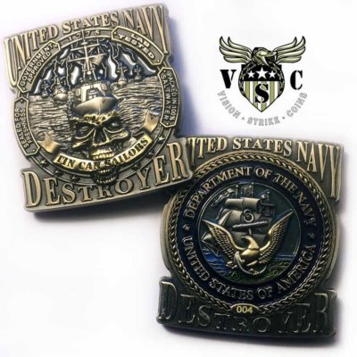 NAVY SEA IS OURS 3D 2" CHALLENGE COIN
