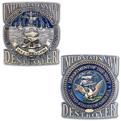 US Navy Destroyer Tin Can Sailors Challenge Coin