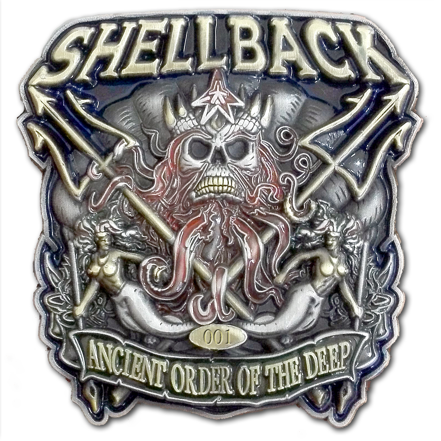 Shellback Ancient Order of The Deep Veteran Collectible Challenge Coin
