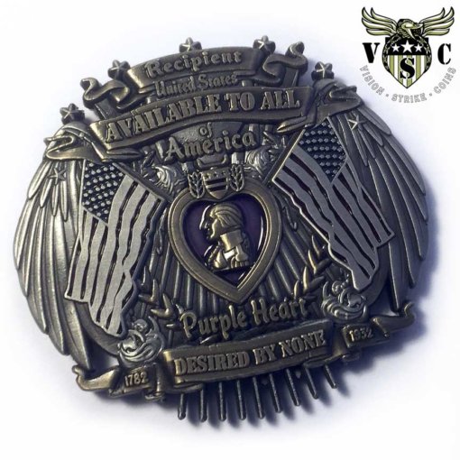Purple Heart Military Challenge Coin