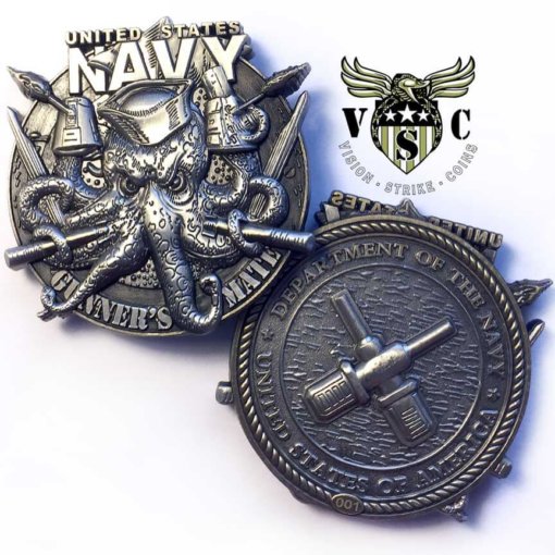 Gunner's Mate Rate US Navy Challenge Coin