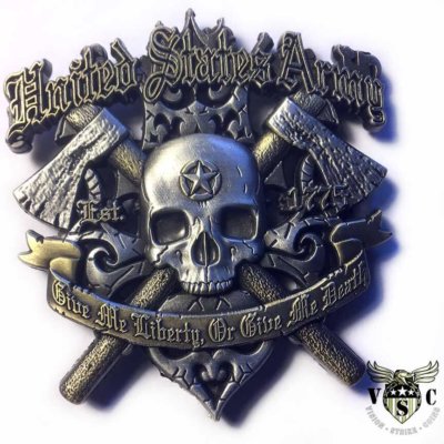 US Army Give Liberty Give Death Military Challenge Coin