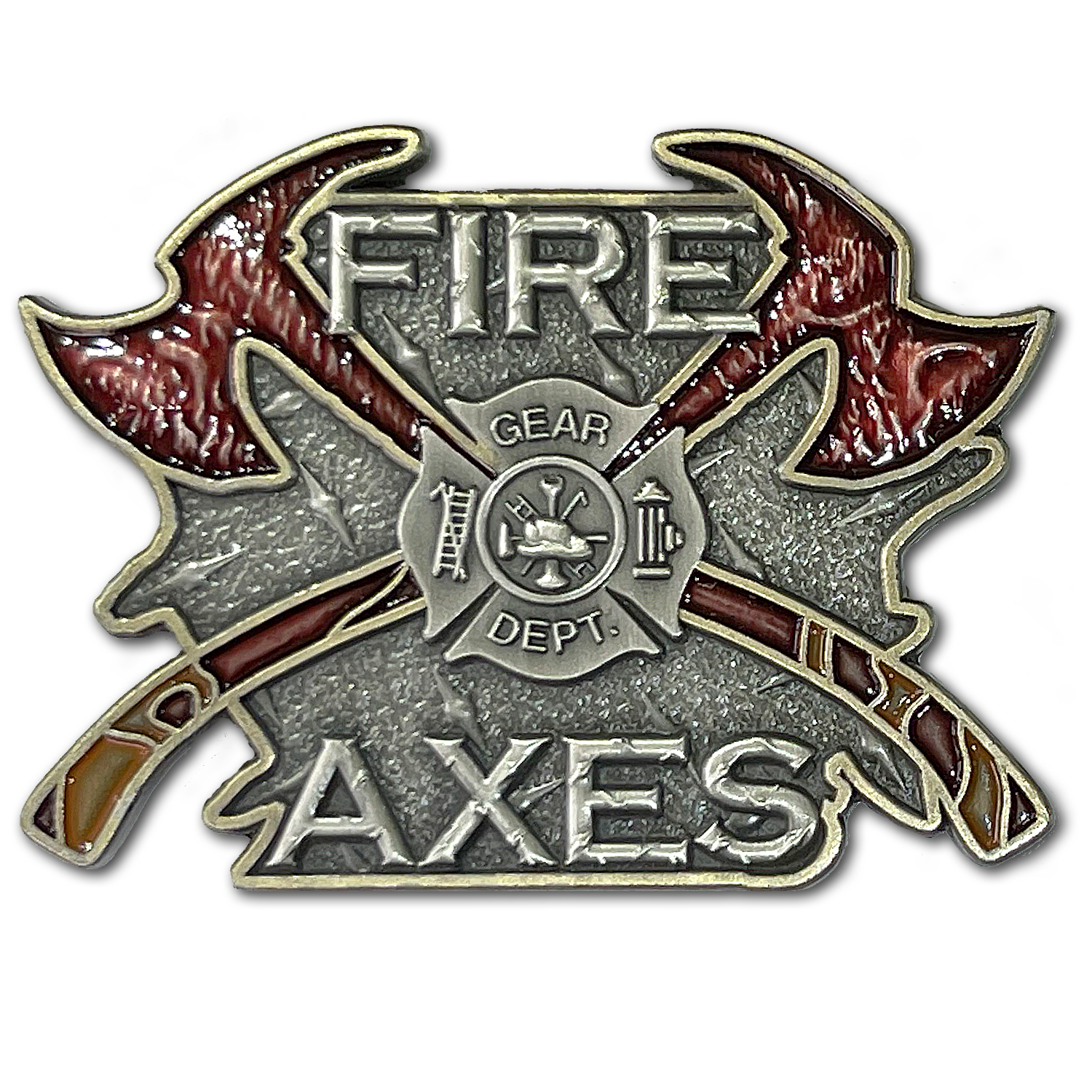 Firefighter Prayer Fire and Axes Collectible Challenge Coin
