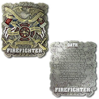 American Firefighter Blood Sweat Tears Coin