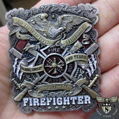 American Firefighter Blood Sweat Tears Coin