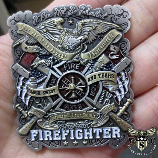 American Firefighter Blood Sweat Tears Coin