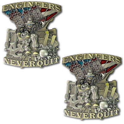Army Combat Engineers Never Quit Military Veteran Collectible Challenge Coin