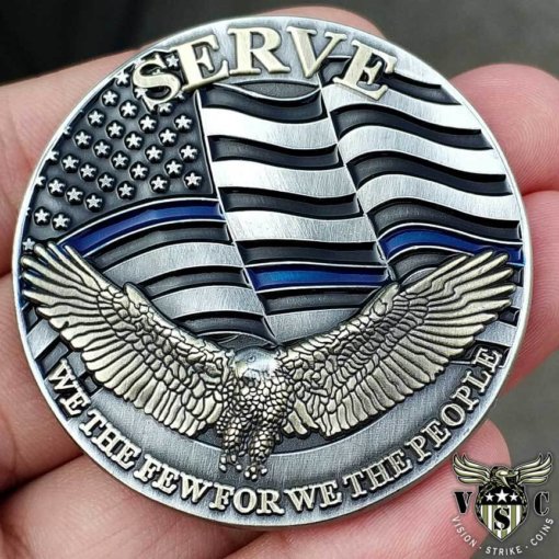 Protect And Serve Police Law Enforcement Coin