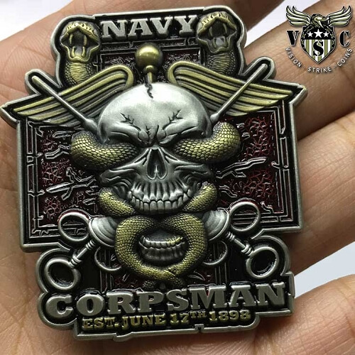 US Navy Corpsman Devil Doc Challenge Coin