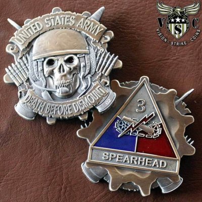 3rd Armored Division Spearhead Army Tank Challenge Coin