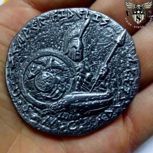 Spartan Warrior Ethos Marine Corps Ancient Challenge Coin