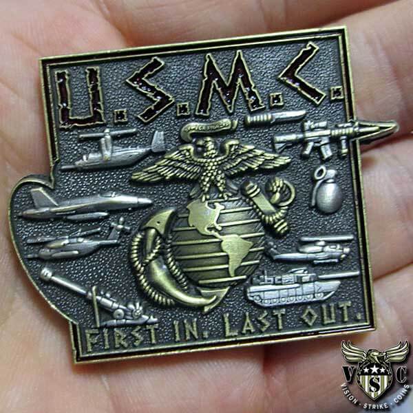 USMC First In Last Out MEU Expeditionary Military Challenge Coin