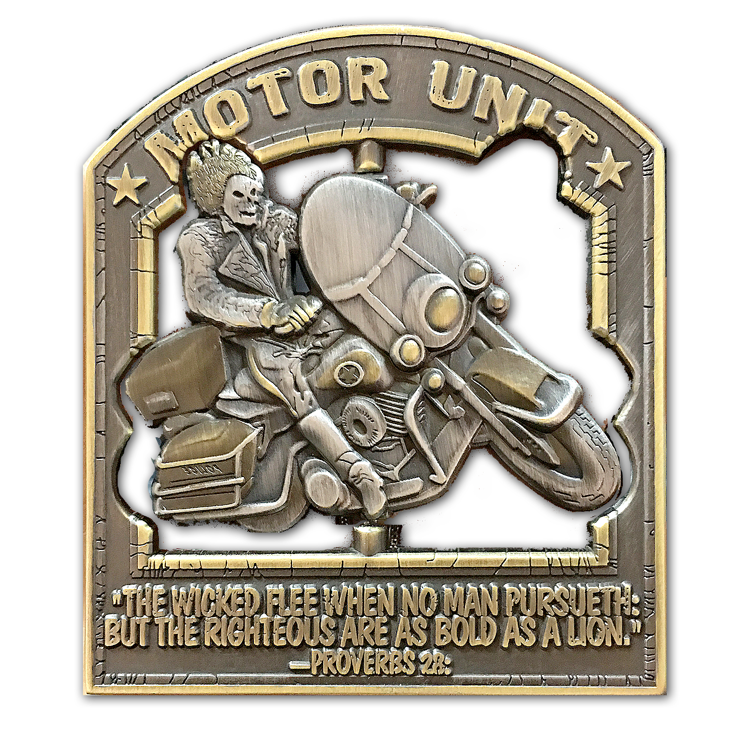 Motor Unit Ghostrider Police Magnum Spinner Collectible Challenge Coin