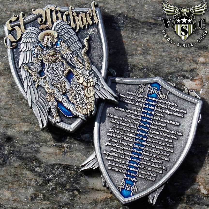 Sheriff Challenge Coin Thin Blue Line Police Prayer Coin 