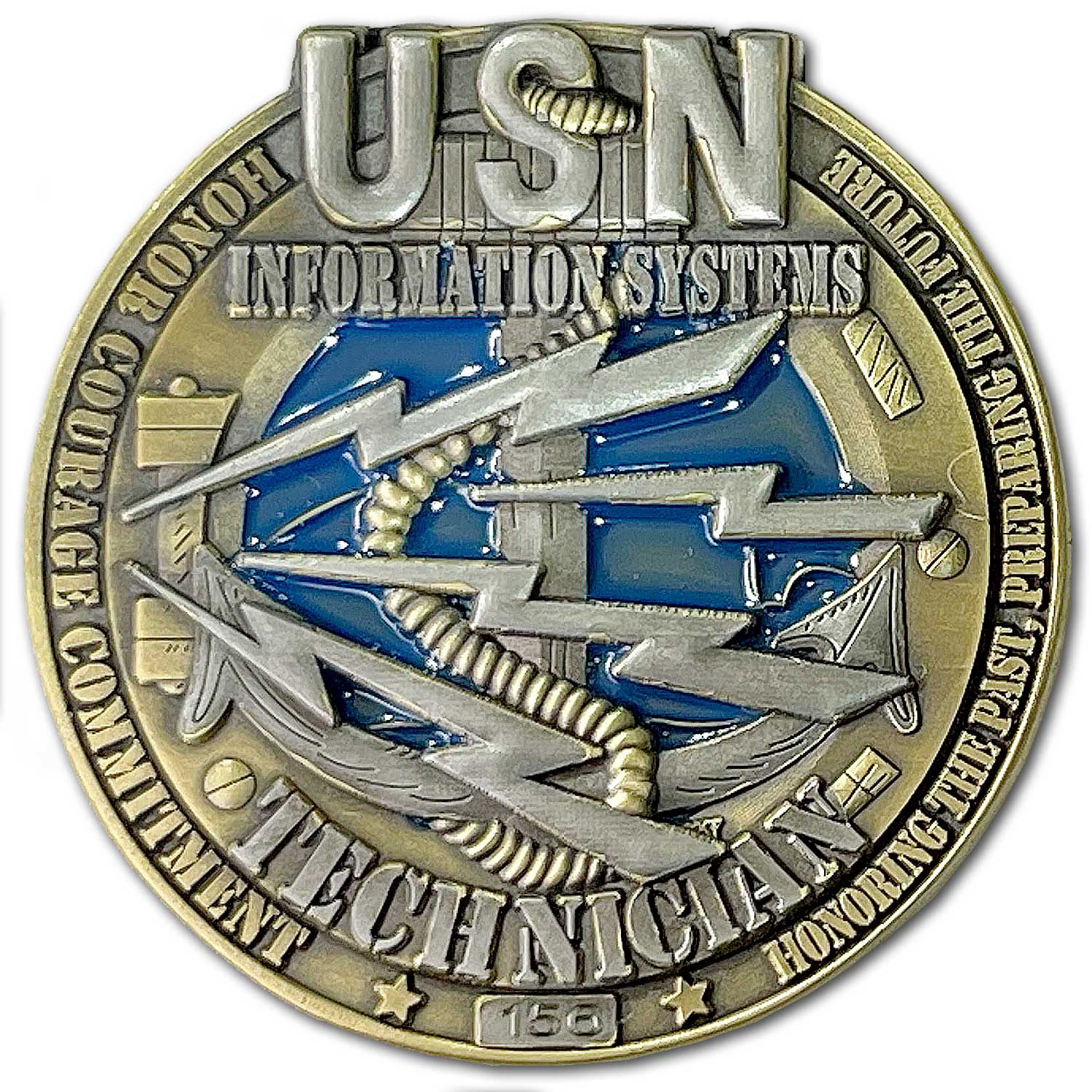 Information Systems Technician US Navy Rate Veteran Collectible Challenge Coin