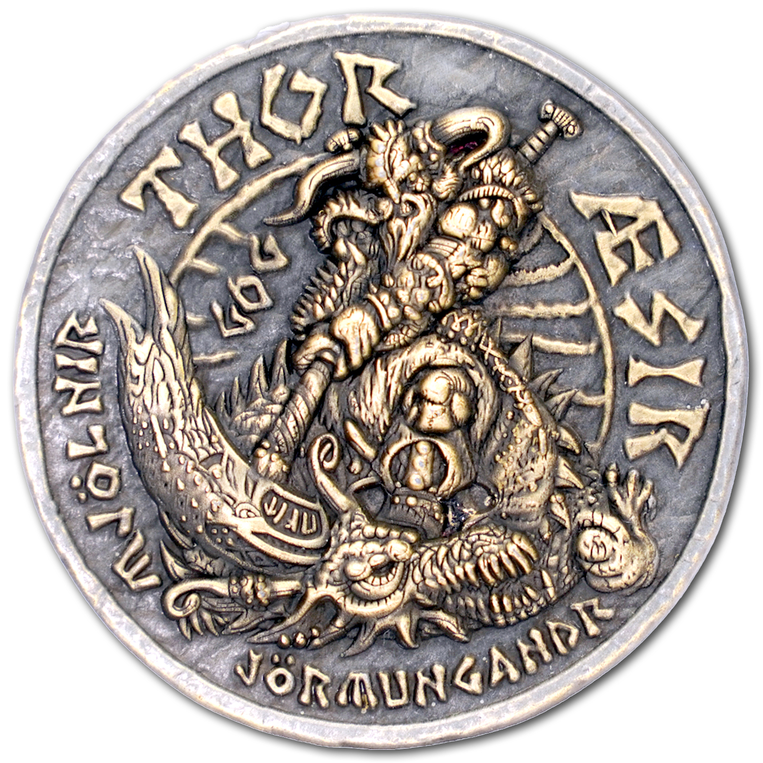 Thor Viking Norse God of Thunder Ancient Collectible Challenge Coin - Image 2