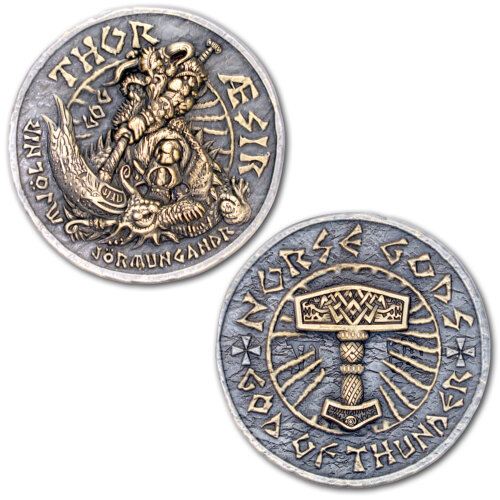 Thor Viking Norse God Challenge Coin