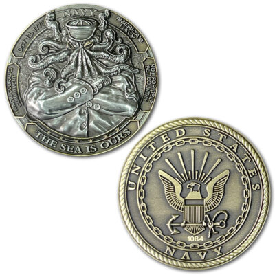 US Navy Squid Military Challenge Coin