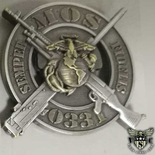 Machine Gunner 0331 MOS Marine Corps Challenge Coin