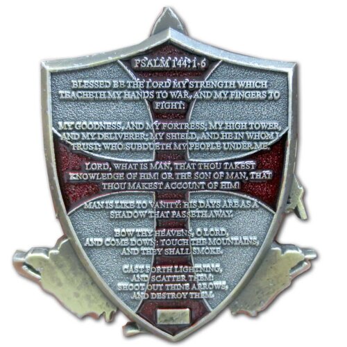 Psalm 144:1 Blessed Be The Lord Military Challenge Coin