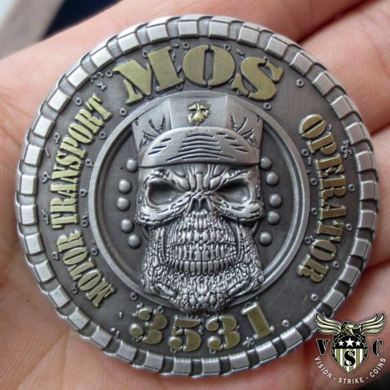 USMC MOS Military Challenge Coins From Vision Strike Coins