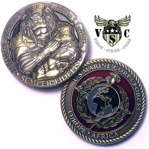 USMC Europe Africa Forces Custom Coin