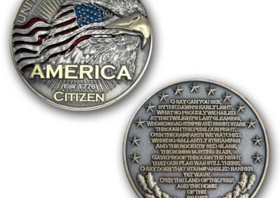 USA American Citizen National Anthem Challenge Coin