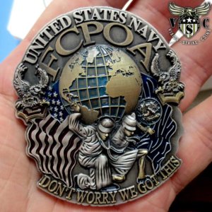 US Navy FCPOA First Class Petty Officer Association Magnum Challenge Coin