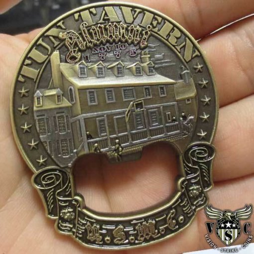 Tun Tavern Alumni Bottle Opener Marine Corps Challenge Coin Engravable