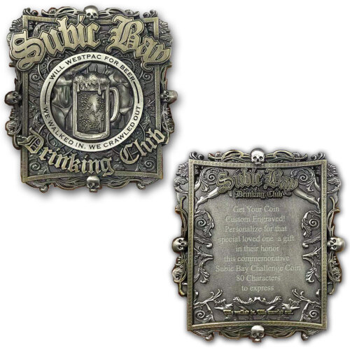 Subic Bay Drinking Club Custom Engraved Challenge Coin