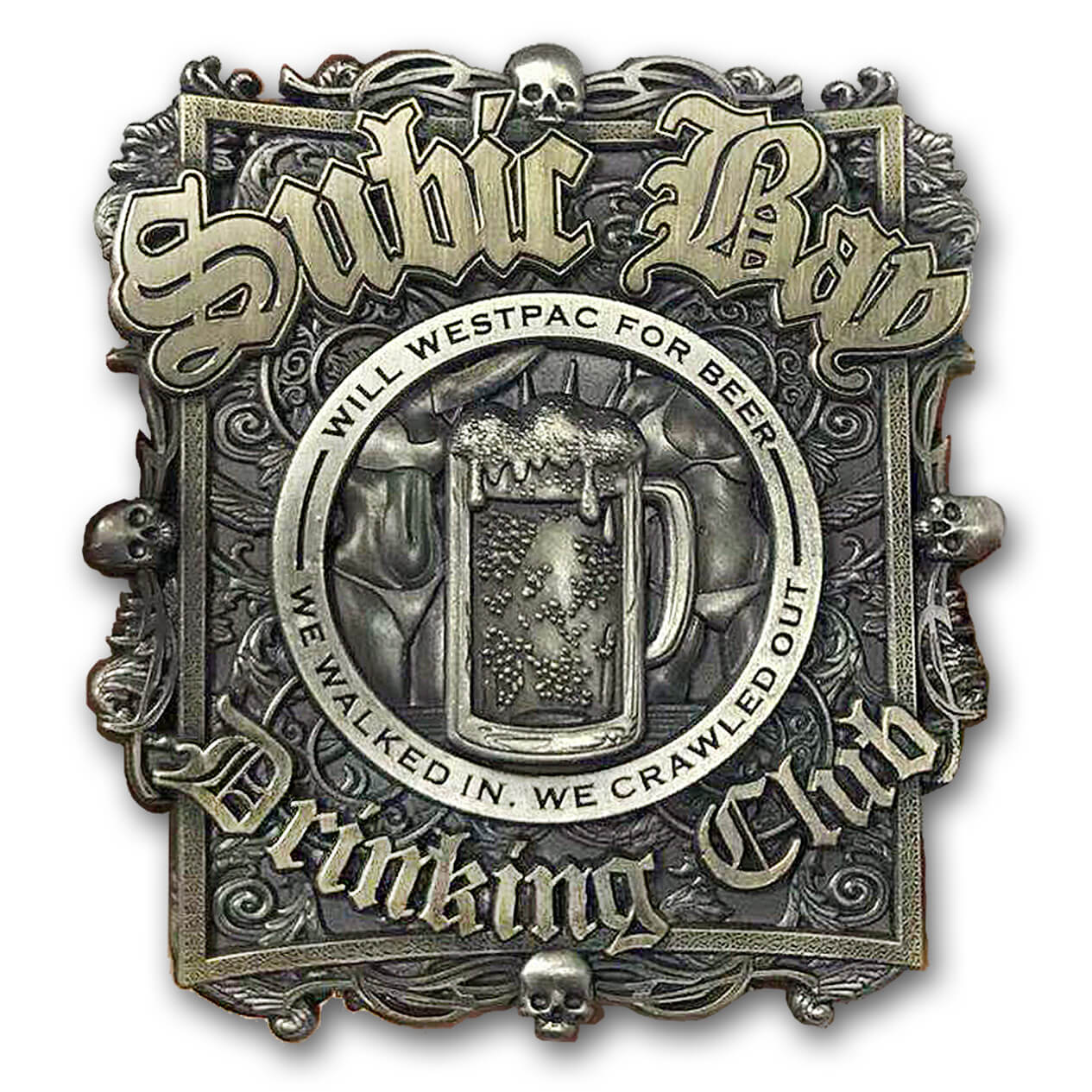 Subic Bay Drinking Club Custom Engraved Collectible Challenge Coin