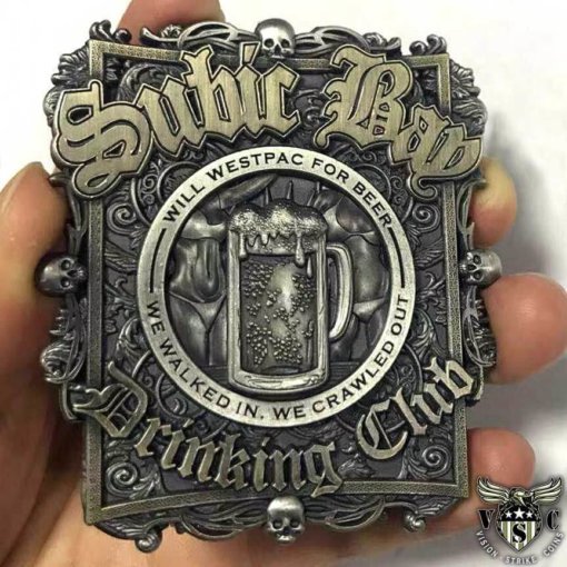 Subic Bay Drinking Club Custom Engraved Challenge Coin