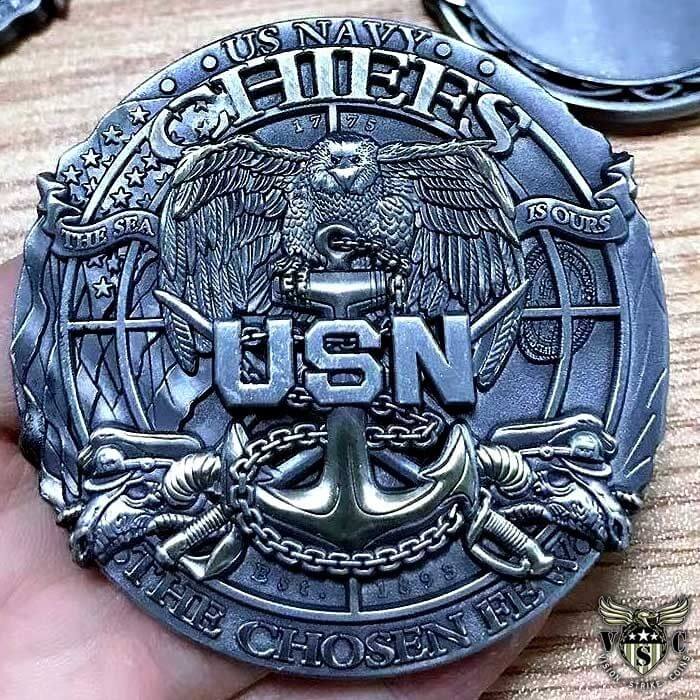 Harley-Davidson Chief Petty Officer Challenge Coin CPO US Navy  3" 79 