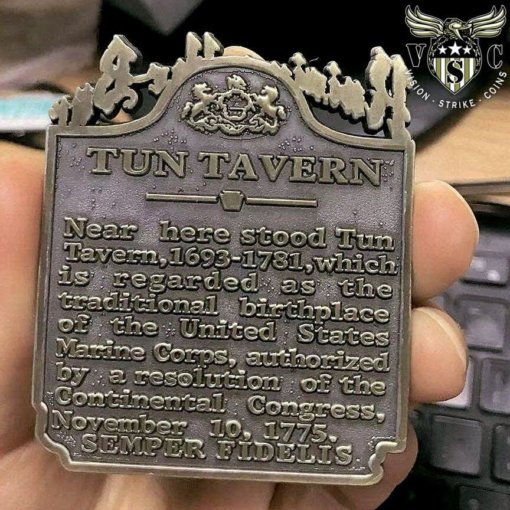 Tun Tavern Raising The Bar USMC Coin