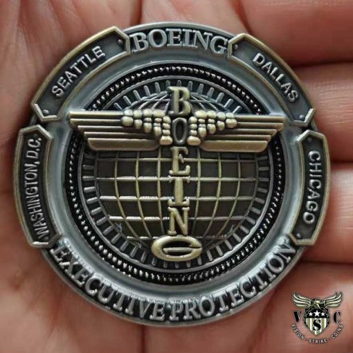 Boeing Executive Protection Team Custom Challenge Coin