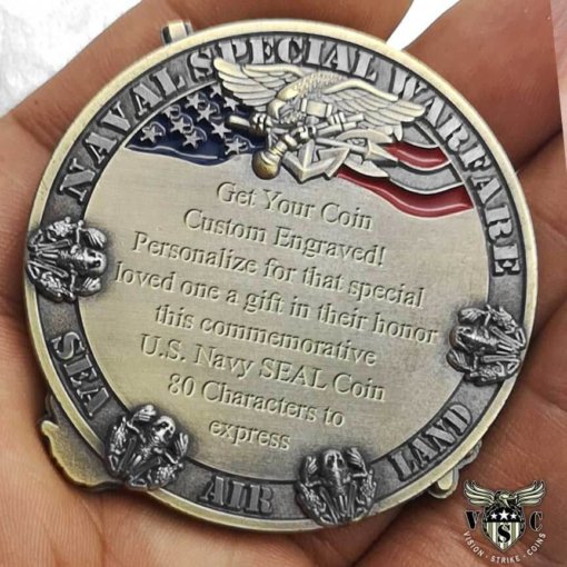 Navy SEAL Frogman Custom Engraved Challenge Coin