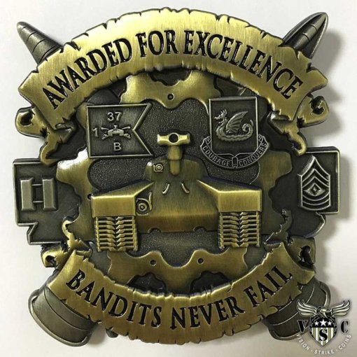 1st Bn 37th Armor Regiment 2nd Bde Combat Team 1st Cav Custom Challenge Coin