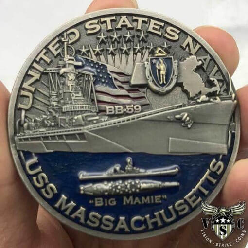 USS Massachusetts Warships of World War 2 75th Anniversary Coin