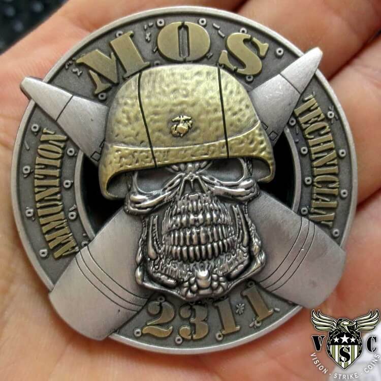 Ammunition Technician 2311 MOS USMC Military Challenge Coin