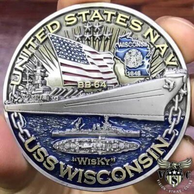 USS Wisconsin Warships of World War 2 75th Anniversary Coin
