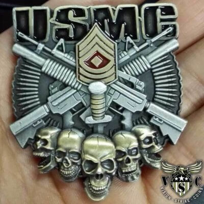 First Sergeant USMC Rank Military Challenge Coin