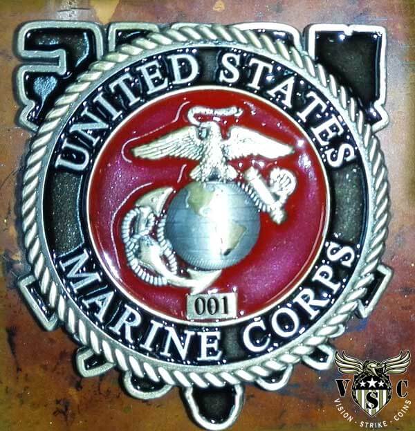 First Sergeant USMC Rank Military Challenge Coin