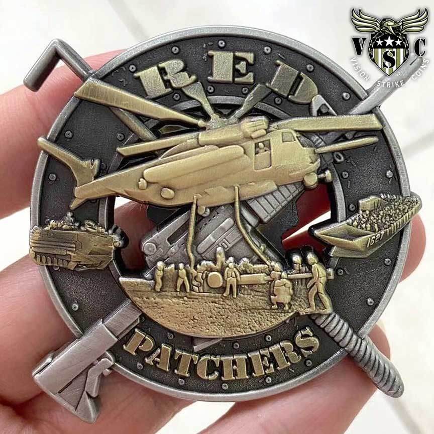Landing Support Red Patchers 0481 MOS USMC Military Challenge Coin